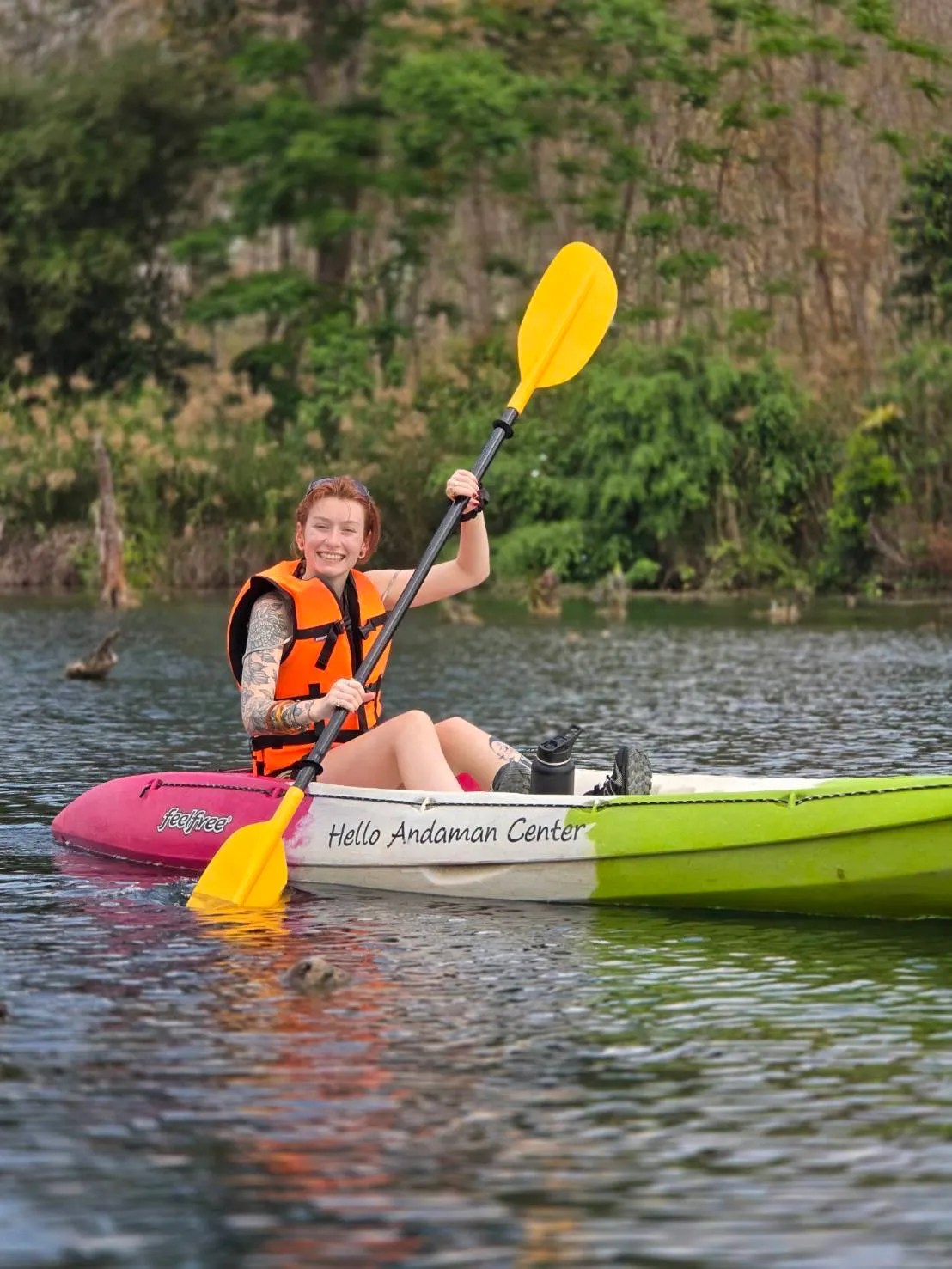 พายคายัคในแม่น้ำกับภูเขา
